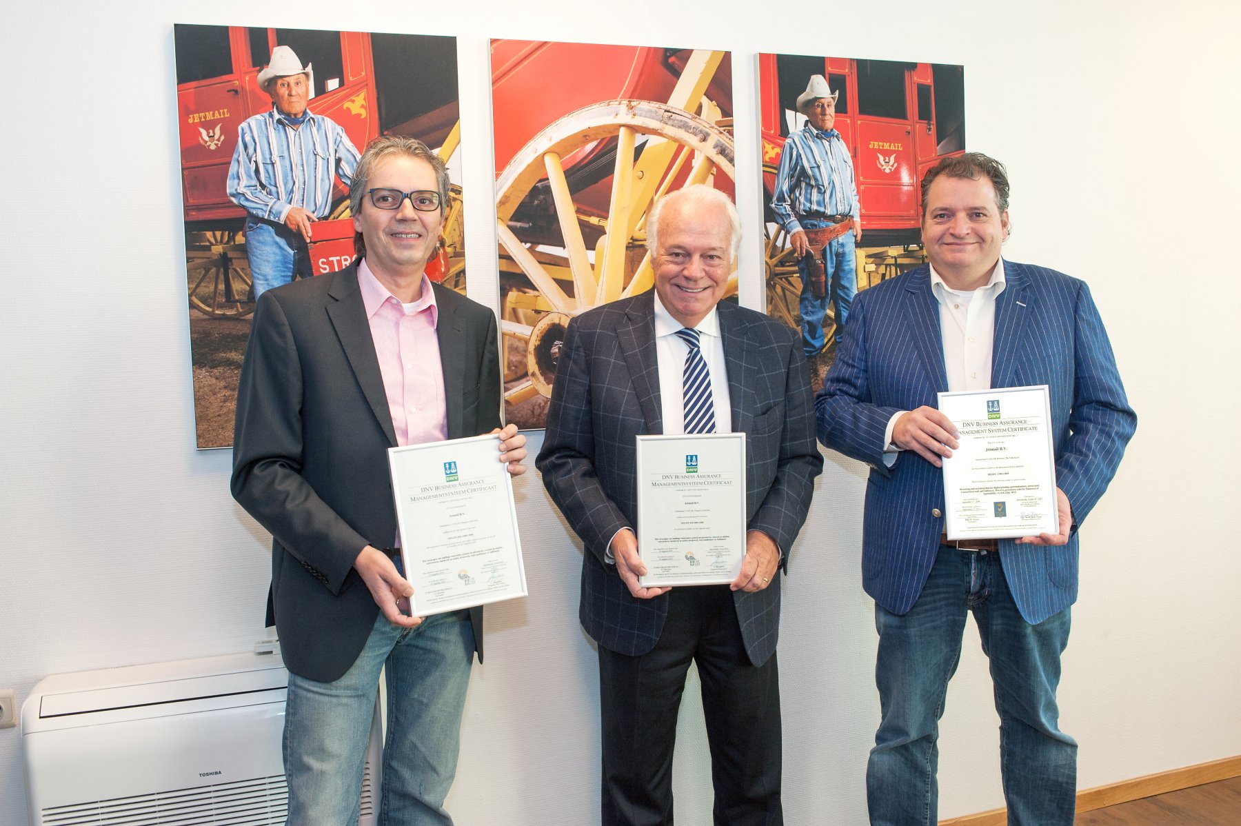 Jetmail met drie behaalde ISO certificaten